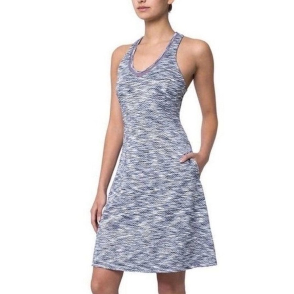 MPG Blue Gray Athletic Dress Built in Bra Racerback Women's Size XL